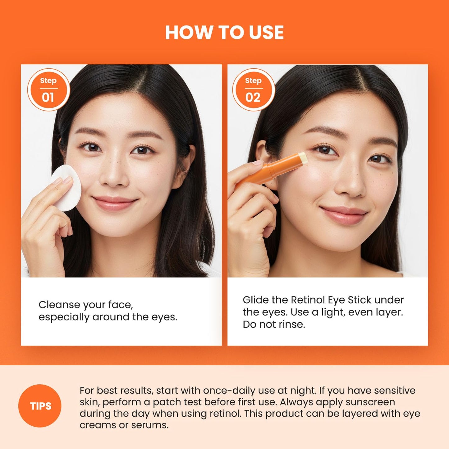 VELAMO ADVANCED Retinol Eye Balm Stick: Under Eye Cream for Dark Circles Puffiness Eye Bags Wrinkles Fine Lines - Korean Skincare Formula with Collagen, Niacinamide, Peptides & Hyaluronic Acid 2 Packs