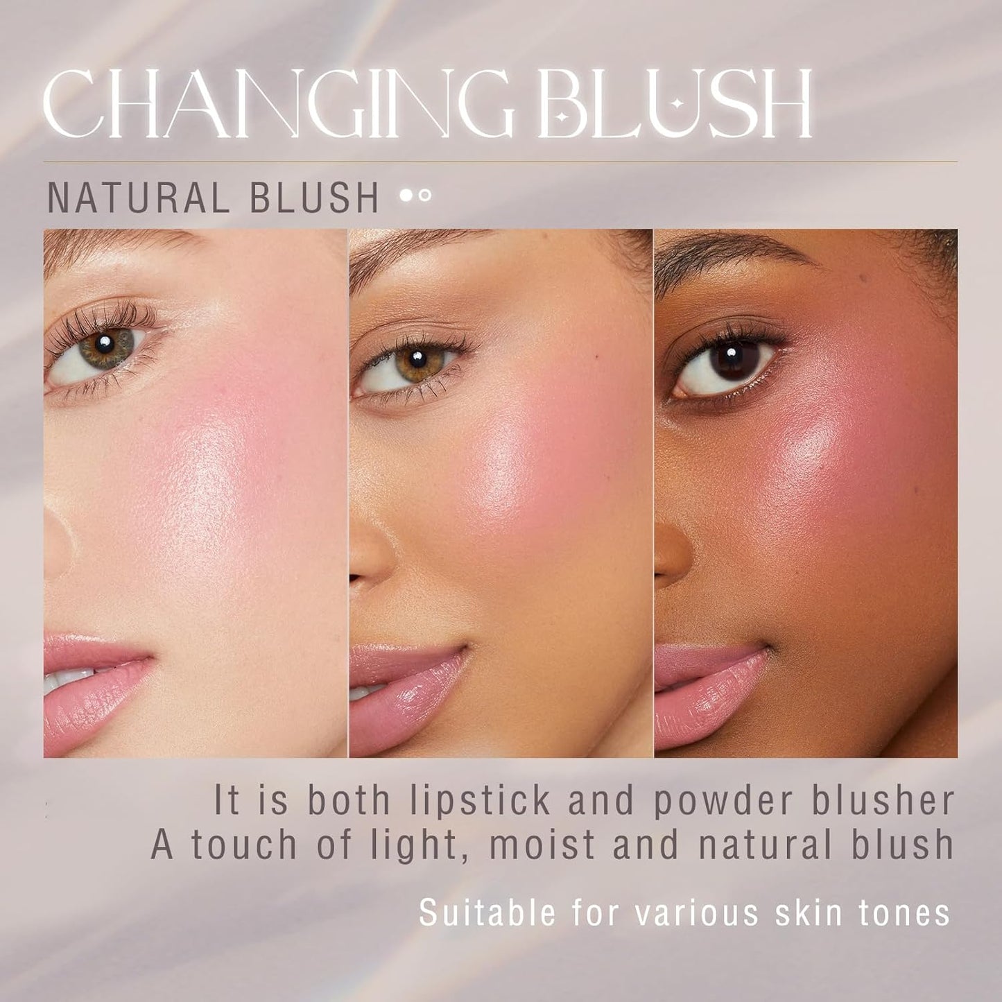 2PCS Color Changing Blush Stick for Cheeks Makeup,Clear Blush PH Temperature Change Magic Pink Cream Blusher Waterproof Multi-Use Lips and Face Tint,Matte Finish Natural Lightweight Jelly