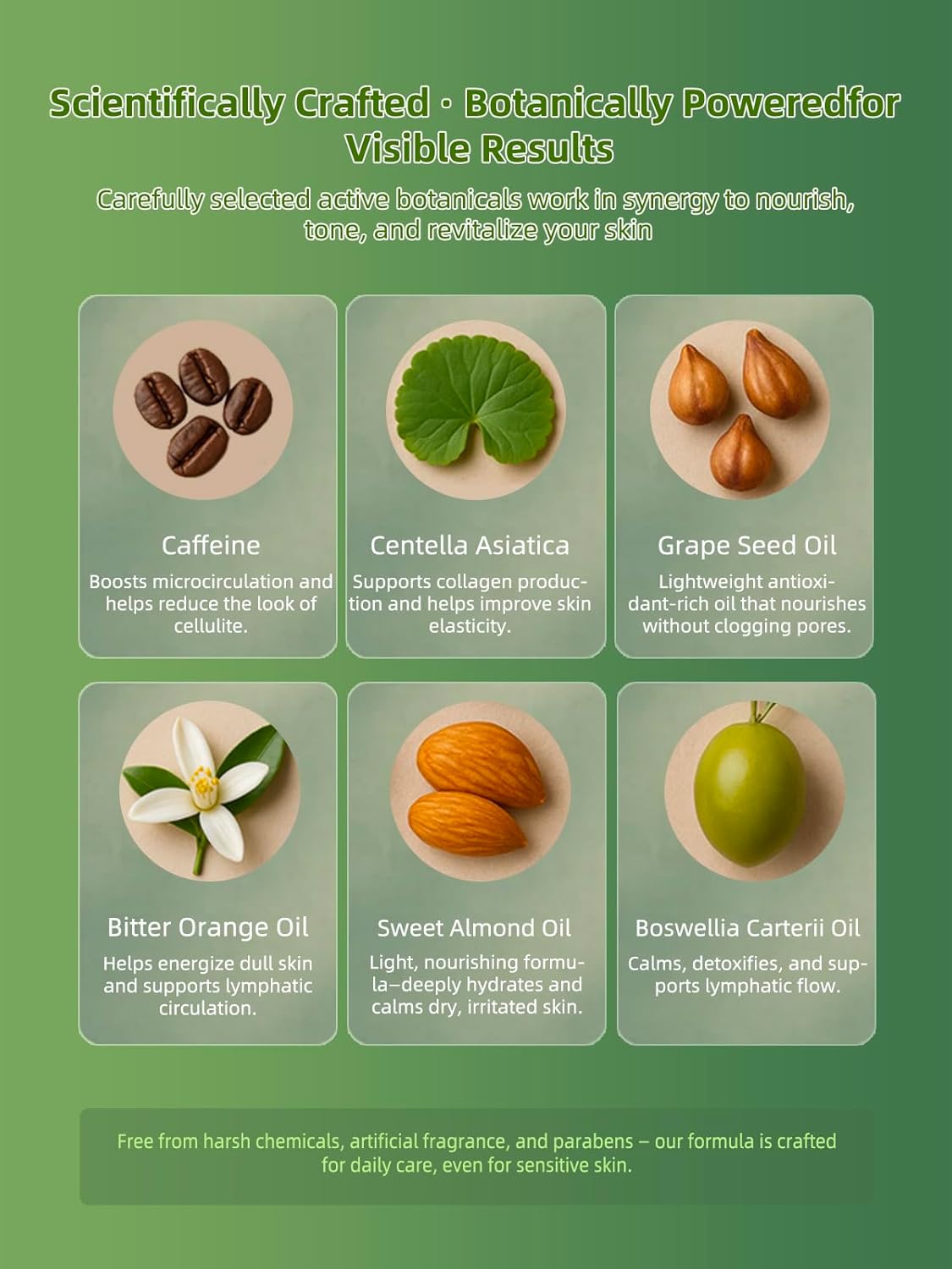 Body Oil & Massage Oil, Body Firming Oil for Cellulite, Lymphatic Drainage, Skin Tightening & Stretch Marks, Massage Oil for Massage Therapy for Leg, Hip, Arm & Belly, Daily or After Shower Use