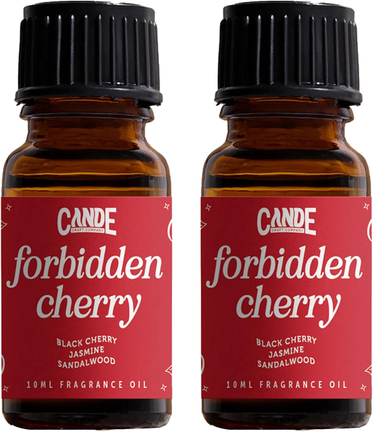 CANDECraftCo Premium Fragrance Oil – Diffuser Oils Fragrances Scented for Home, Candle Soap Making Supplies, Aromatherapy Blends for House (0.34 Fl Oz) (2-Pack, Forbidden Cherry)