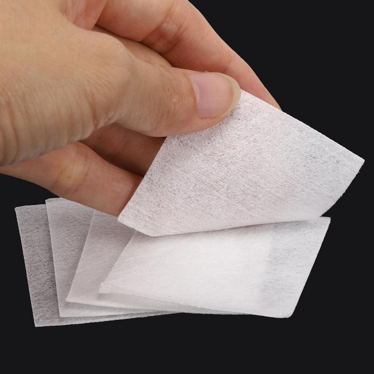 2600 Pcs Lint Free Nail Wipes for Gel Nail Disposable Nail Polish Remover Wipes Cotton Pads White, 8 Pack