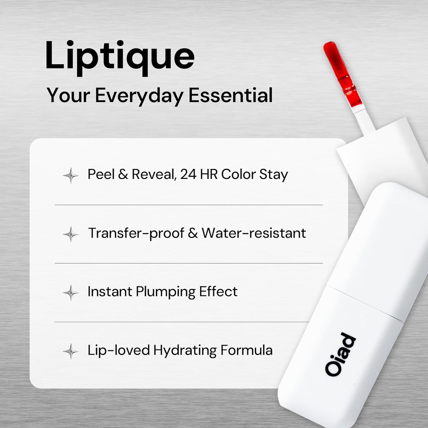 Liptique Korean Lip Stain Peel Off - 24 Hour Long Lasting Lip Tattoo, Waterproof & Transfer Proof, Nourishing & Hydrating Lip Tint for Women, Instant Plumping Lip Tints Peel Off (003 BLUNTO)
