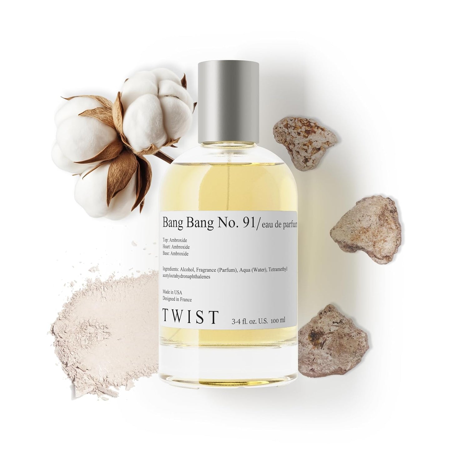 Twist Bang Bang No. 91 Inspired by Juliette H. a G. Not A Perfume, Long Lasting Perfume For Women, Musk & Powder, Clean Ingredients, Fragrance - Spray 100 ml | 3.4 fl. oz.