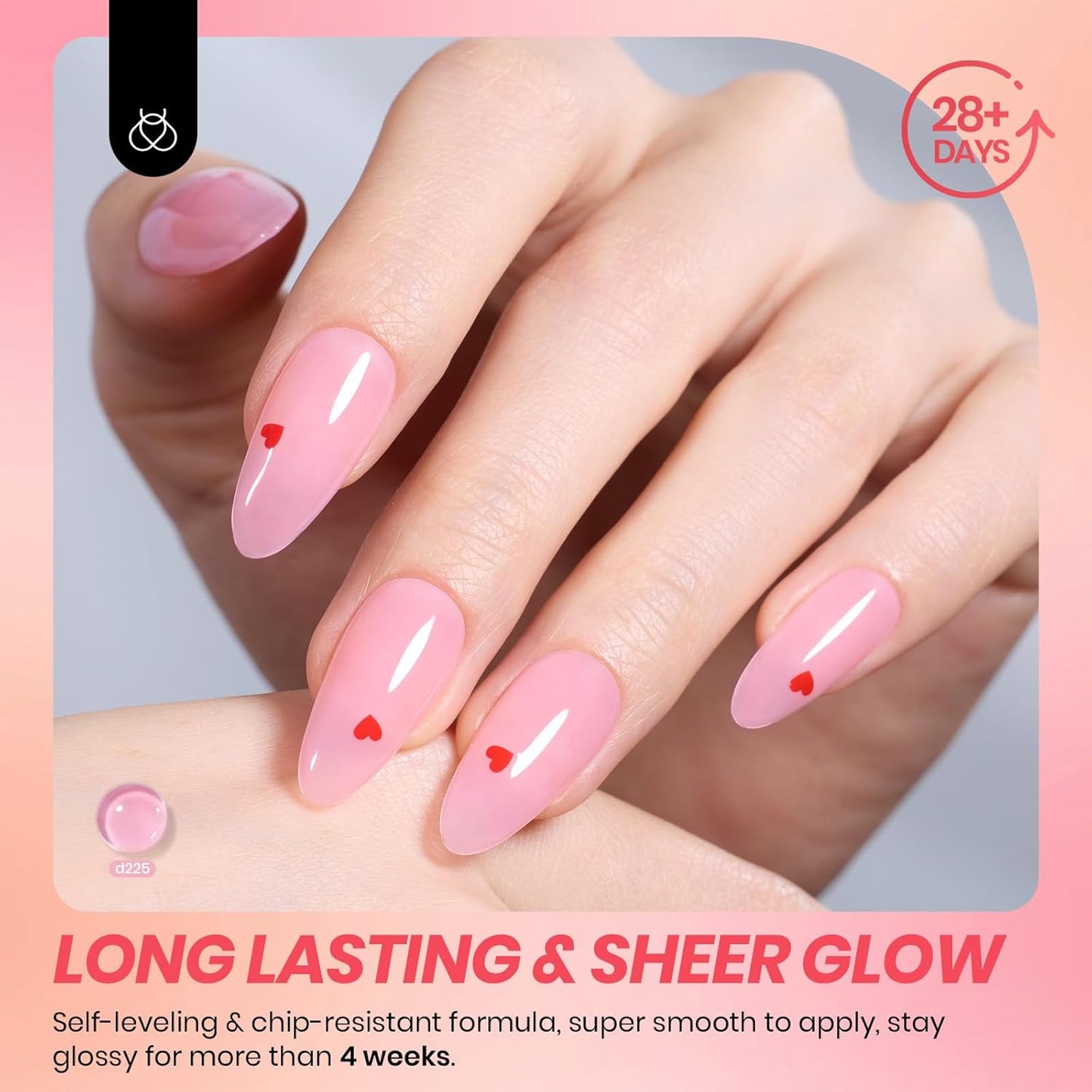 Beetles Jelly Gel Nail Polish Set, 6 Colors Jelly Nude Pink Gel Polish Kit Neutral Sheer Shimmer Glitter Translucent Effect Soak off Uv Nail Concealer DIY Manicure Spring Summer Gift for Women