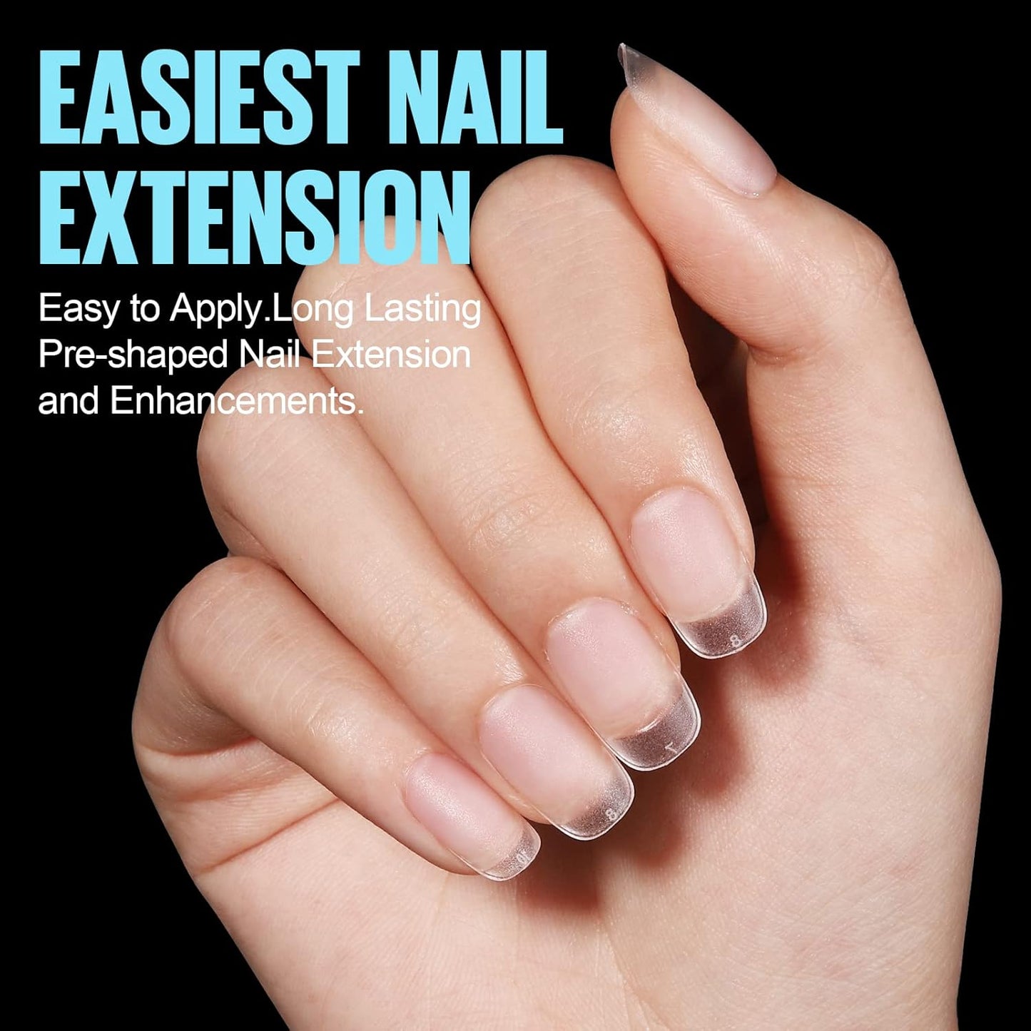 TOMICCA Oval Nail Tips - 15 Size Full Matte Gel Tips, 360PCS Pre-shaped No Need Nail Files and Base Coat Full Cover Nail Tips for Nail Extensions