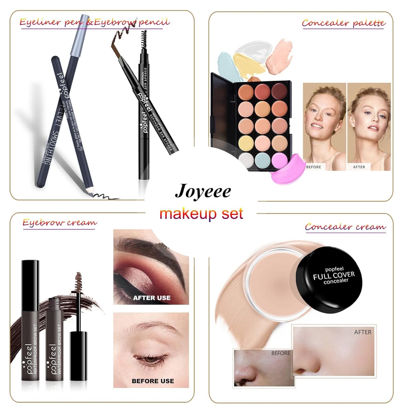 Professional Makeup Kit for Women Full Kit, Makeup Set Cosmetic Make Up Kit with Makeup Bag Include Eyeshadow Palette Makeup Brushes Set Lipstick Lip Gloss Foundation Concealer