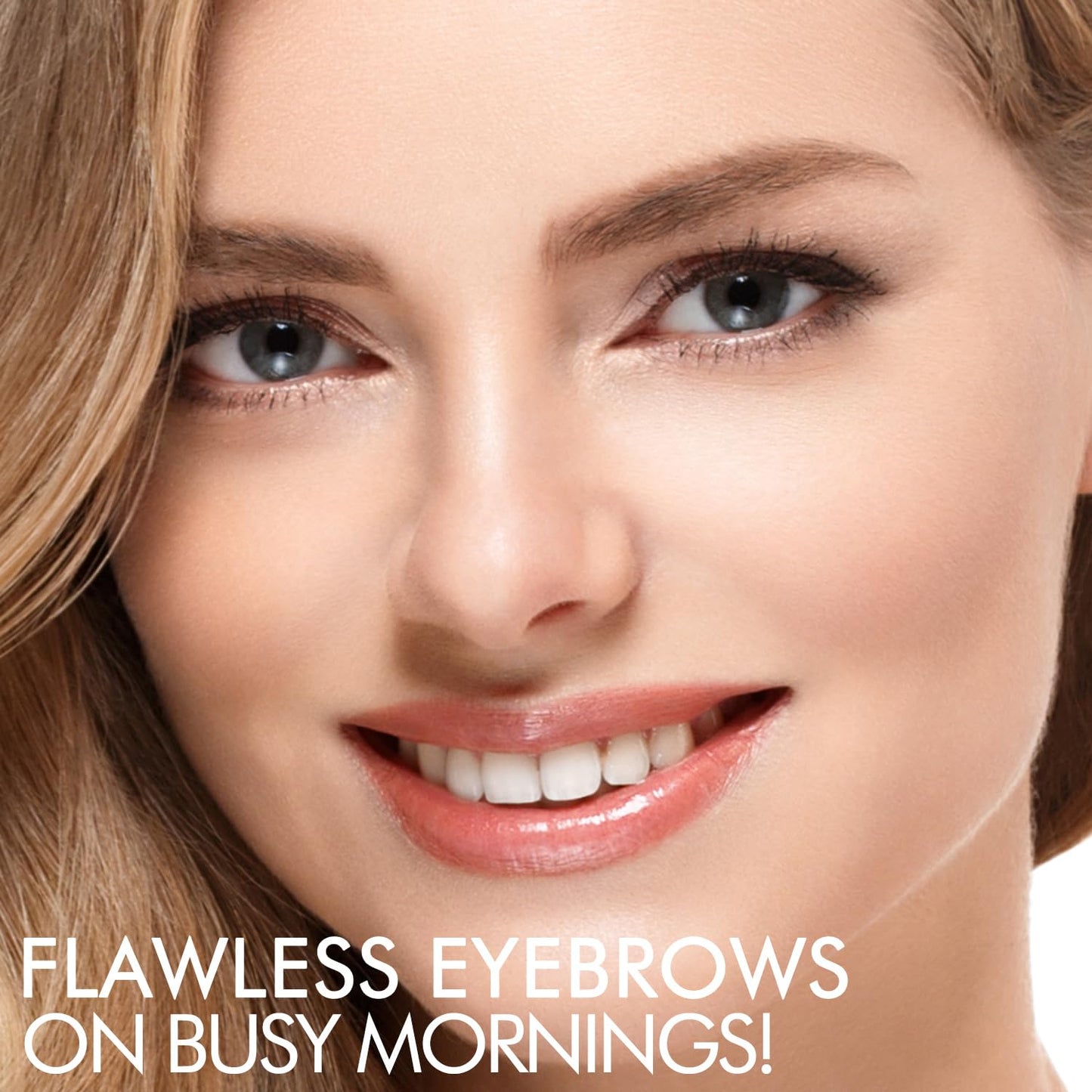 iMethod Eyebrow Stamp and Eyebrow Stencil Kit - Eye Brow Stamping Kit, Brow Stamp Trio Kit, Brow Stencil and Stamp Eyebrow Kit, Perfect Bushy Eyebrows, Reddish Brown