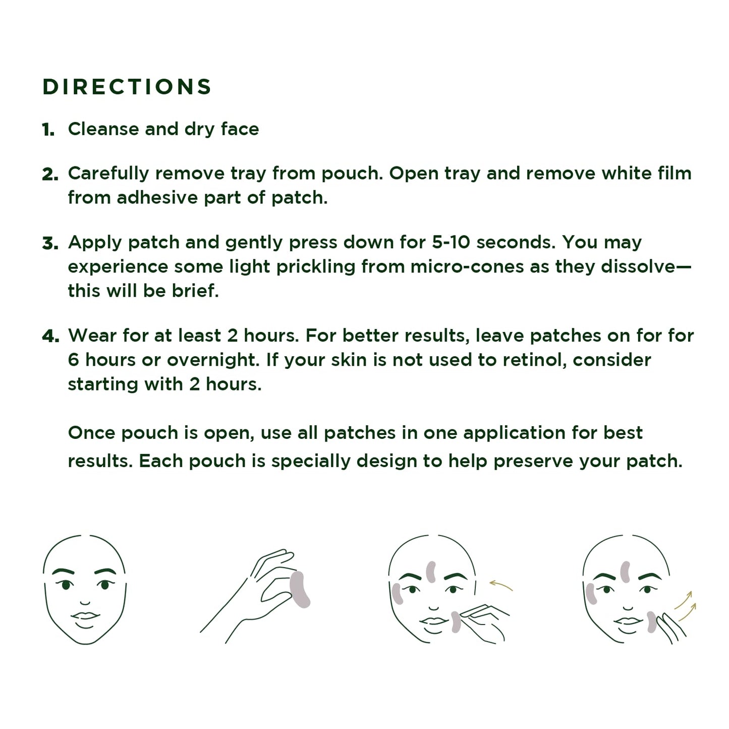 Deep Wrinkle Targeted Patches with Advanced Retinol, Hyaluronic Acid, Vitamin C, and Peptides for Forehead and Between Eyes, 6 Patches