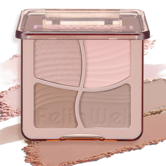 Highlight Contour Makeup Palette Effortless Blending Matte Shimmer Highlighter Palette and Bronzer Powder for Cool Toned Skin
