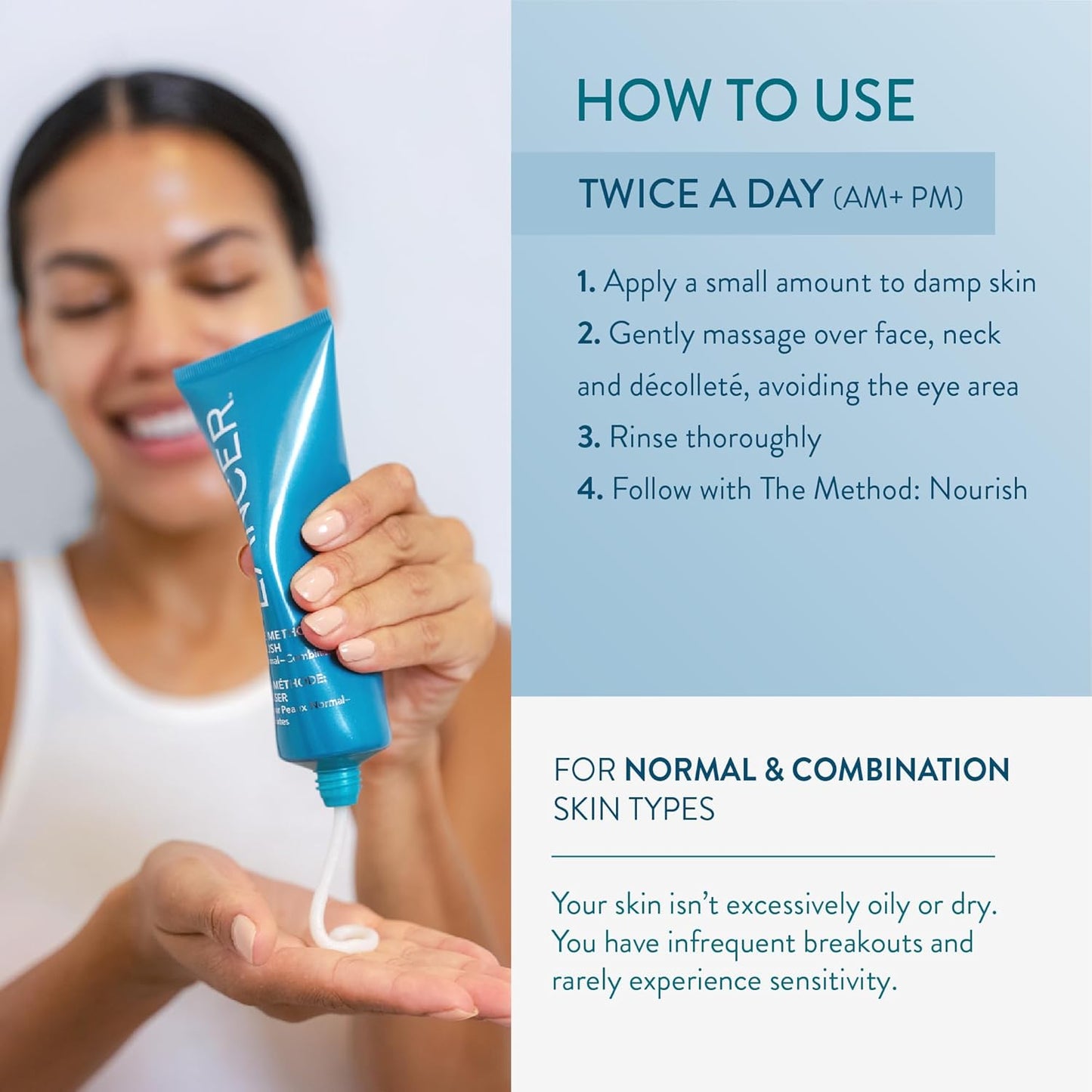 Lancer Skincare The Method: Cleanse Face Cleanser, Daily Face Wash with Salicylic Acid, Normal-Combination Skin, 2 Fluid Ounces