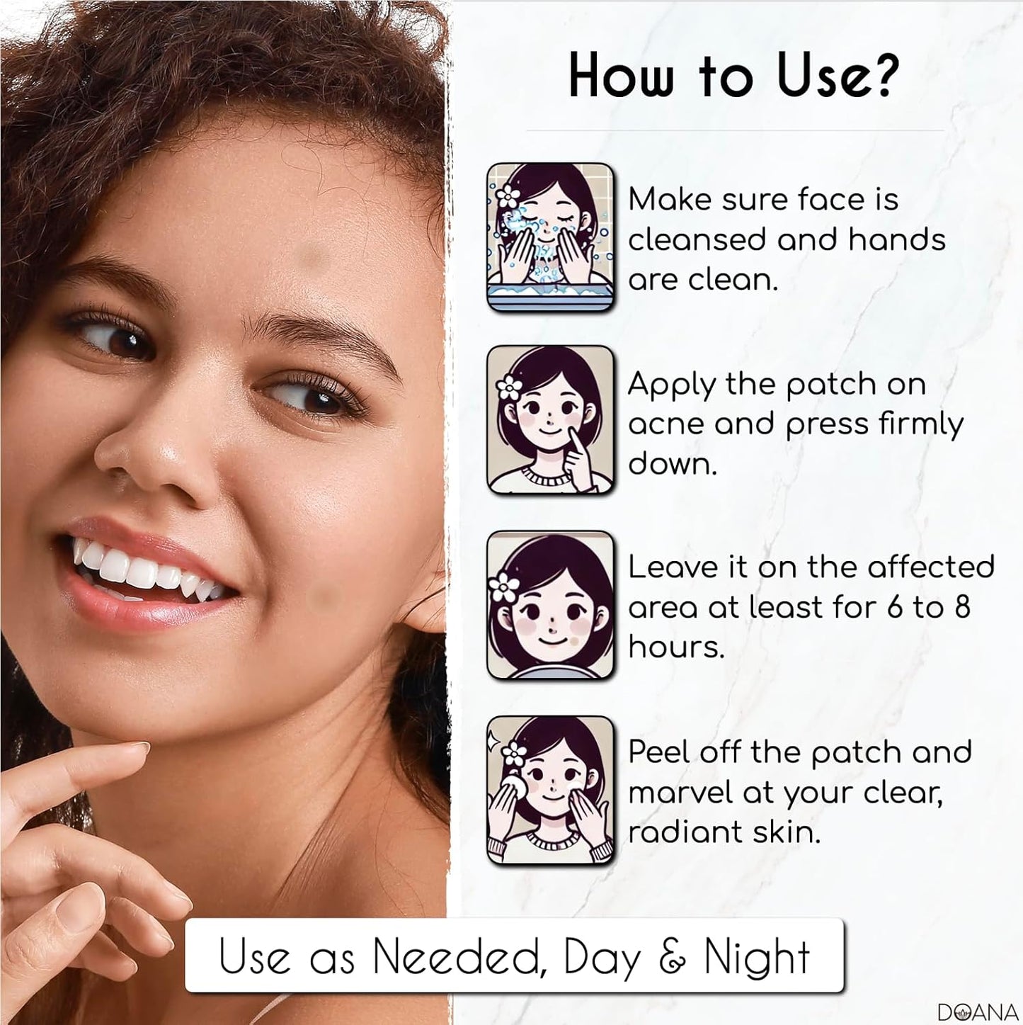 Korean Pimple Patches - 252 Count / Hydrocolloid Spot Stickers in 3 Sizes for Skin Imperfections. Covers Blemishes and Spots for Improved Appearance. Facial and Body Stickers, Day and Night Use