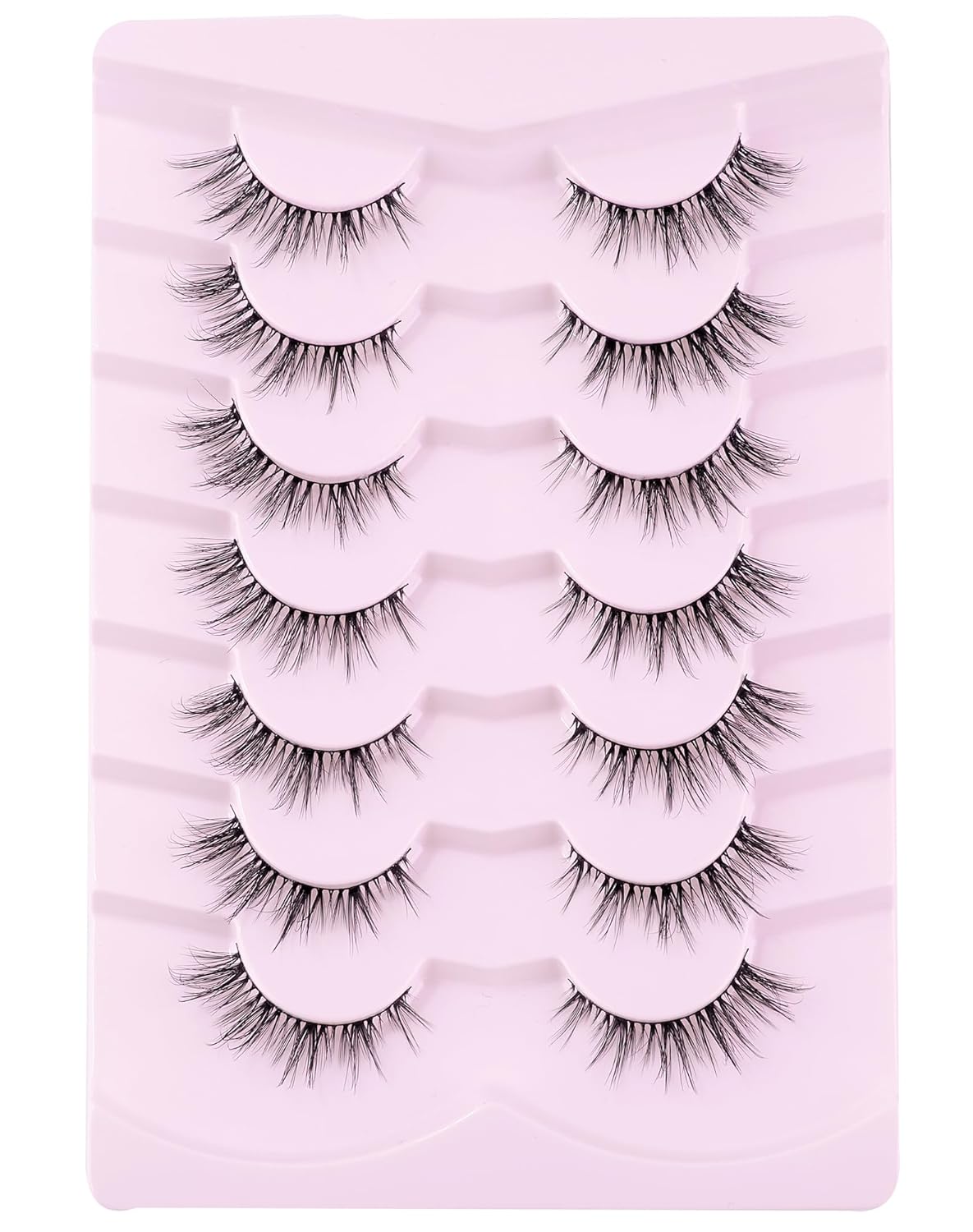 Cat Eye Lashes Natural Fake Lashes Demi Wispies Eyelashes Natural Look Lashes Wispy False Eyelashes Fox Eye Strip Lashes 7 Pairs