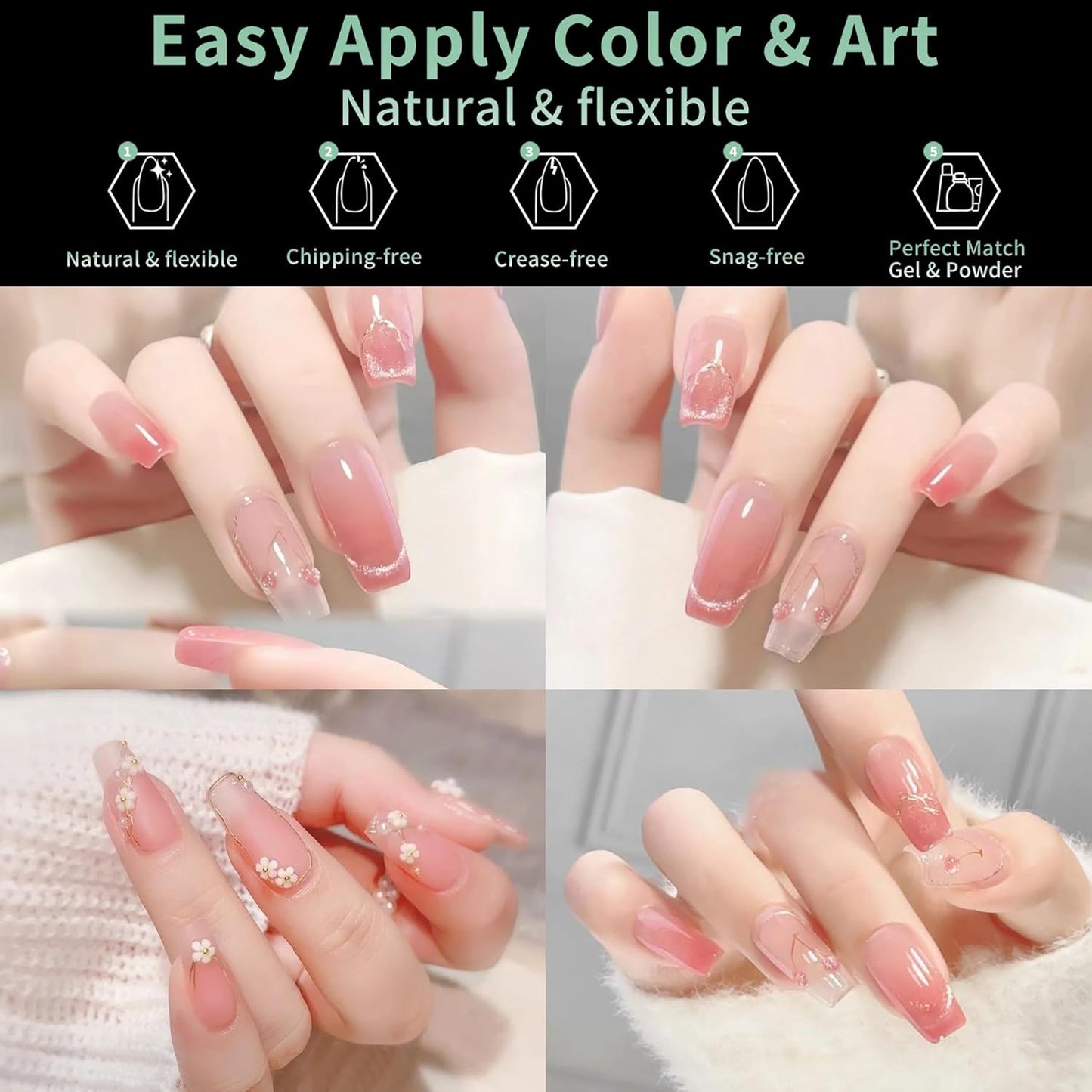 Medium Coffin Nail Tips, 216pcs Acrylic Ballerina Soft Fake Nails Gel Nail Tips, Full Cover Pre-Shaped Matte Clear Press on Nails for Extension, Diy at Home Manicure 12 Sizes