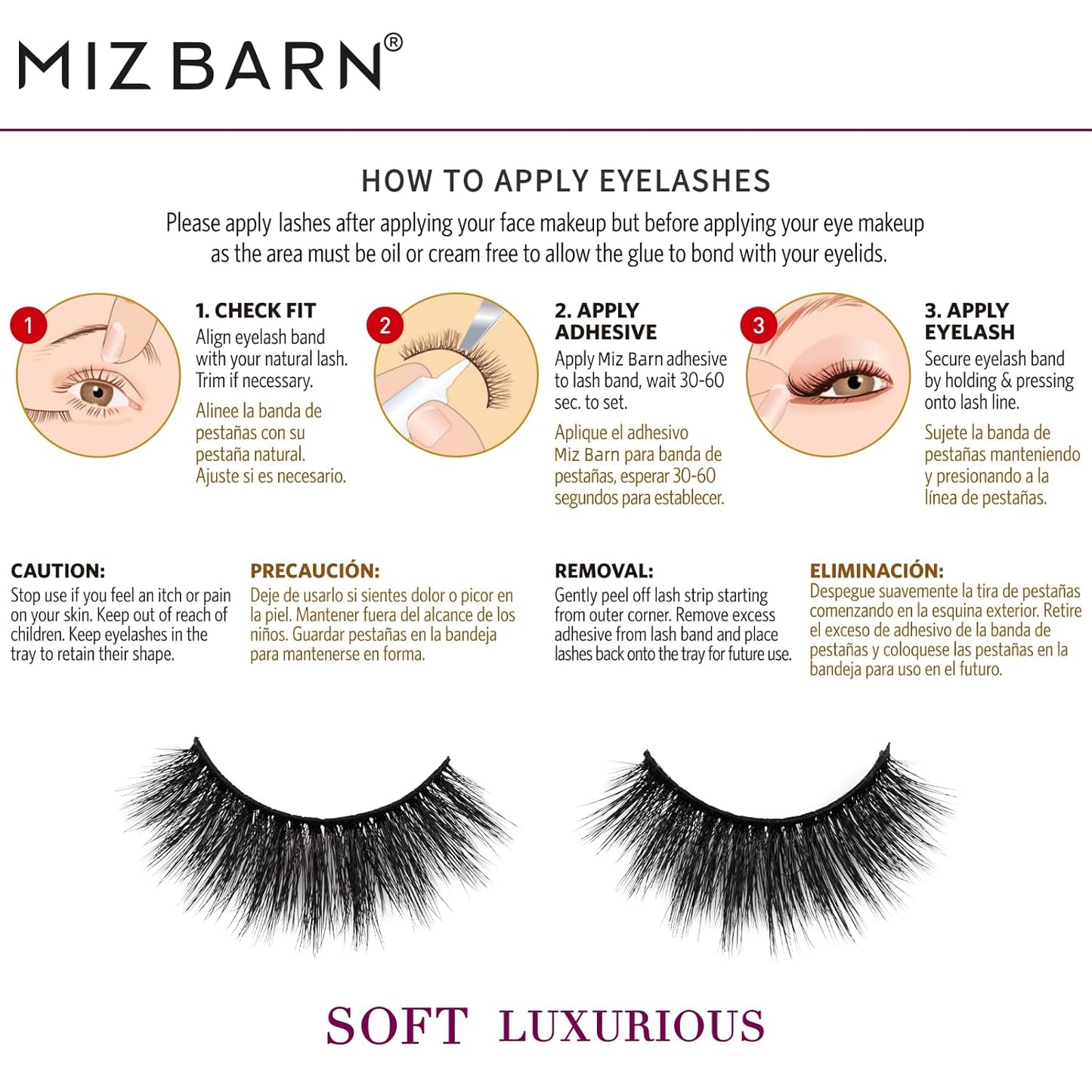 Miz Barn Lashes 5 Pairs Cat Eyes Wispy Lightweight Natural 3D Cashmere Soft Long Extension Eyelashes Pack Handmade Luxurious Volume Fluffy False Eyelashes (CF109)