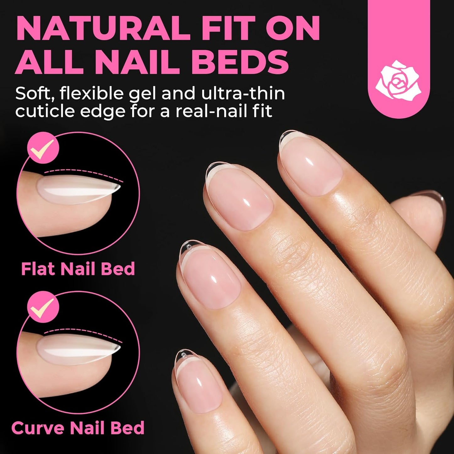 UNA GELLA Extra Short Almond Nail Tips Full Cover 504PCS Gel Nail Tips Short Almond Shaped Nails Tips Soft Gelly Gel Clear Fake Nails Tip for Acrylic Nail Tip Soak Off Home DIY Salon Nails 12 Sizes