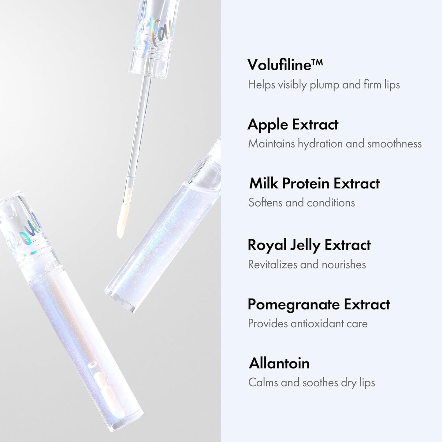 Rouge Star Glossy Lip Oil - Hydrating Lip Gloss - Non-Sticky Shine with Argan Oil & Vitamin - Deep Moisturization & Lip Softening 0.14 oz (Glossy Lip Oil)