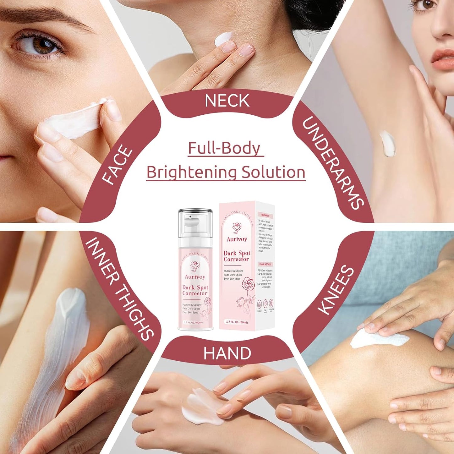 Dark Spot Remover for Face and Body - Dark Spot Corrector for Face - Sun Spots, Age Spots, Freckles & Melasma Remover - Brown Spot Corrector Evens Skin Tone for All Skin Type 1.7 Fl Oz