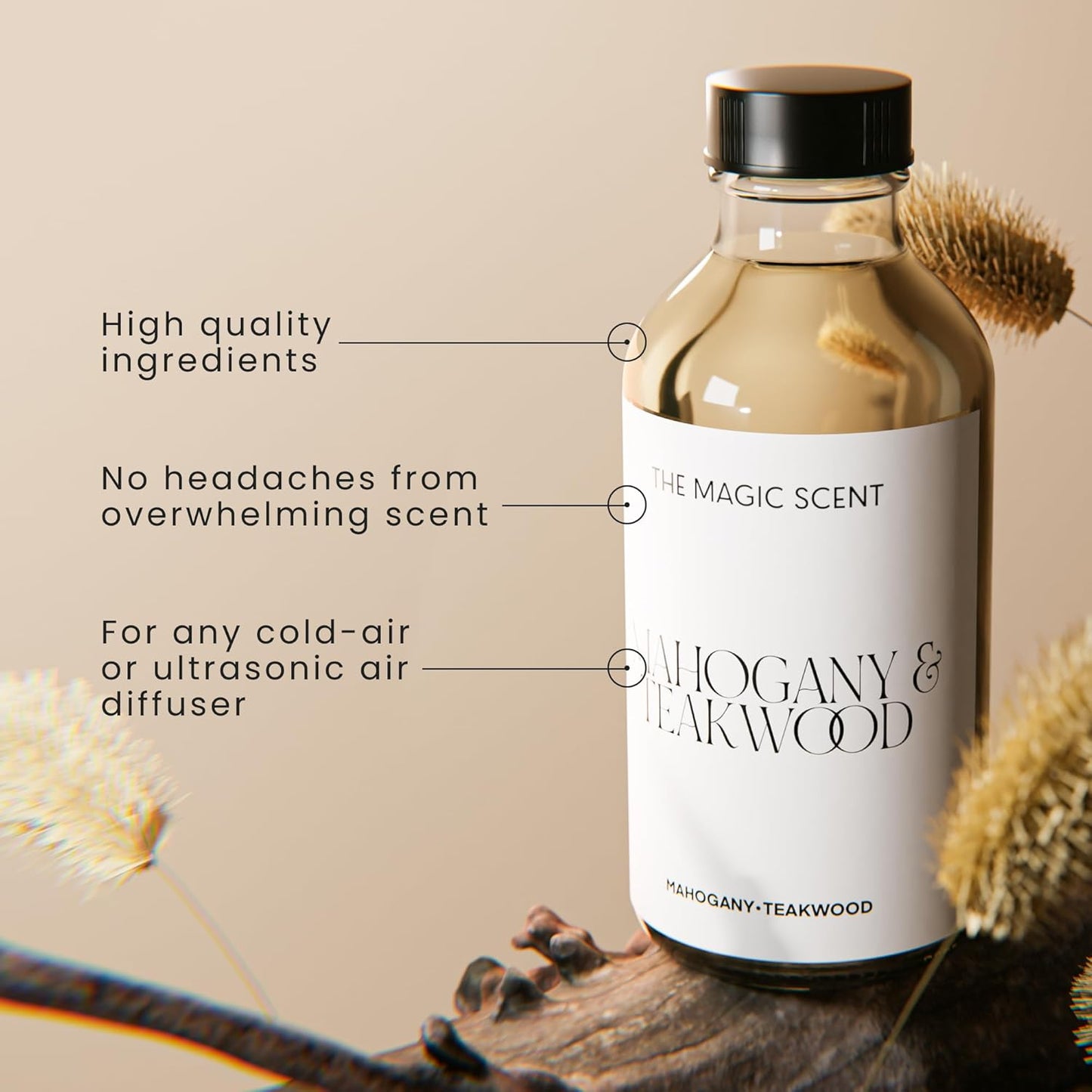 Mahogany & Teakwood Diffuser Oil - Hotel & Home Luxury Scents Inspired by Abercrombie & Fitch - Diffuser Oil Scents for Home Designed for Use in All Diffusers - 8.5 fl oz, 250 mL