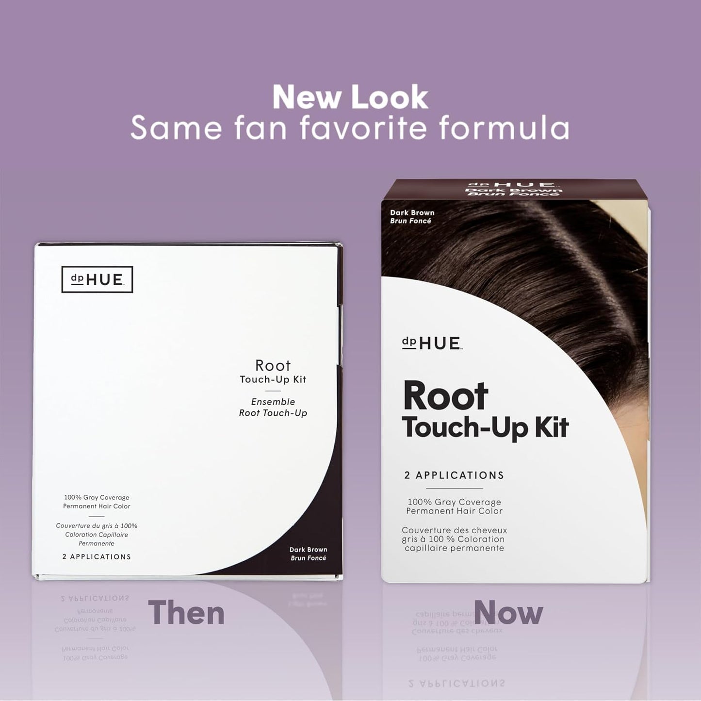 dpHUE Root Touch-Up Kit, Dark Brown - Permanent Hair Color for Gray Coverage - Includes Two Applications - Paraben, SLS & SLES Sulfate Free - Leaping Bunny Certified