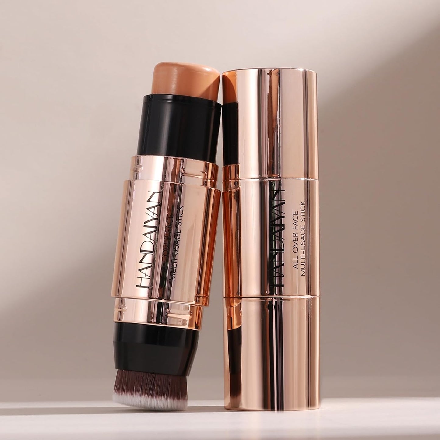 8 Colors Cream Contour Sticks Makeup Kit, Dual-Ended Concealer Stick With Soft Brush, Non-Greasy Long-Wear Face Primer Multi-Use Contouring Pen, Full Coverage Shades Corrector Concealer (06#)