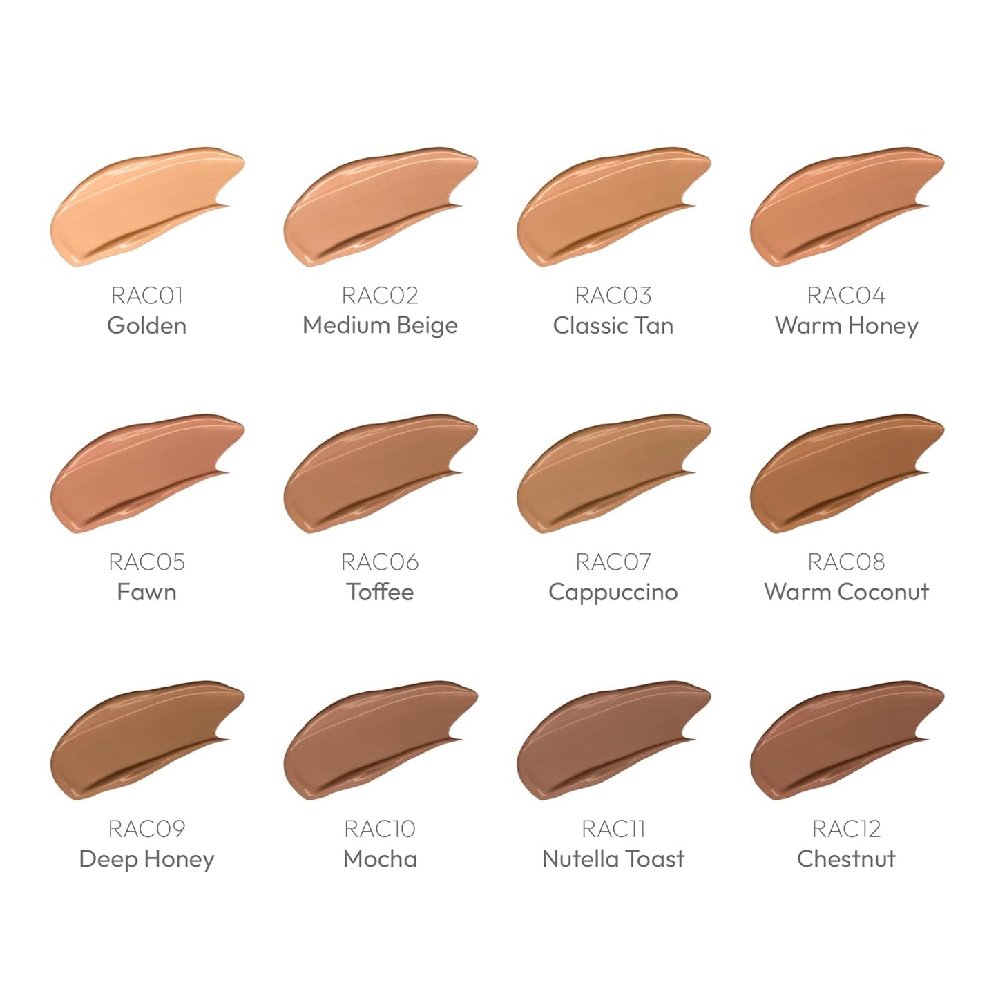 Ruby Kisses All Day Concealer Lightweight Full Coverage Multi-Use Concealer 0.13 Fl Oz (4-3 Chestnut (12))