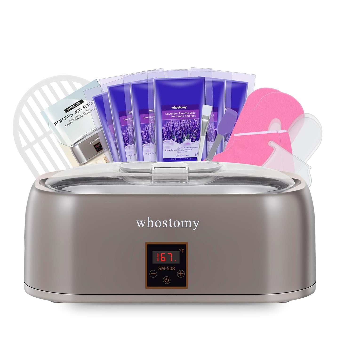 Paraffin Wax Machine for Hands and Feet, Paraffin Wax Warmer Moisturizing Kit 4000ml Wax Bath with Auto Timer, 6-Pack Wax Refills for Manicure Pedicure Home Spa