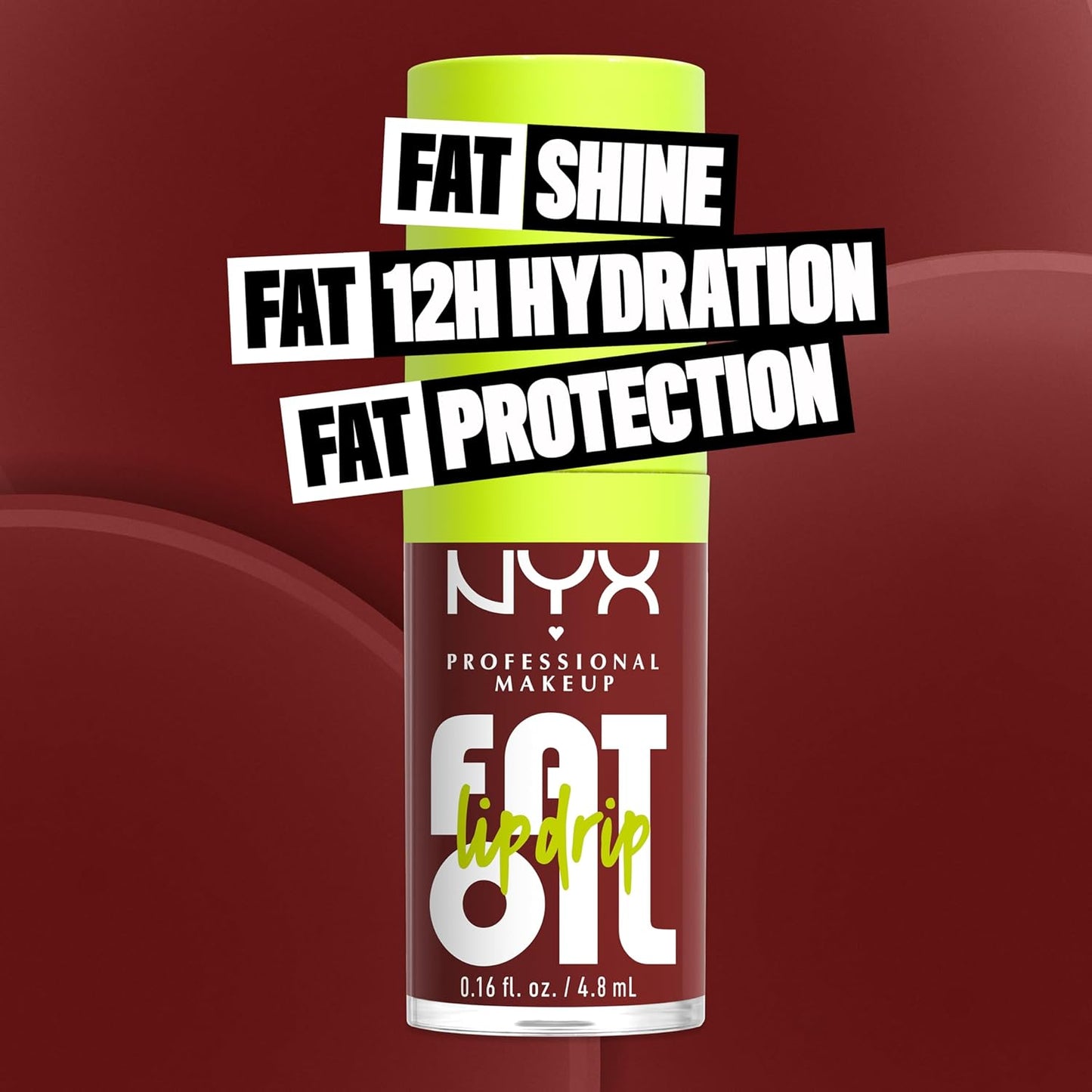 NYX PROFESSIONAL MAKEUP Fat Oil Lip Drip, Moisturizing Lip Oil Gloss, Vegan Tinted Formula, Up to 12 HR Hydration - Inside Scoop (Plum Brown)