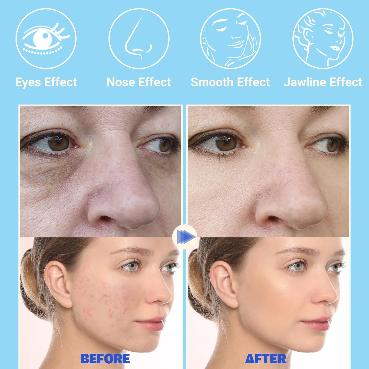 High Frequency Facial Device - TUMAKOU Blue High Frequency Facial Wand - Portable High Frequency Machine with 4 Fusion Neon + Argon Wands