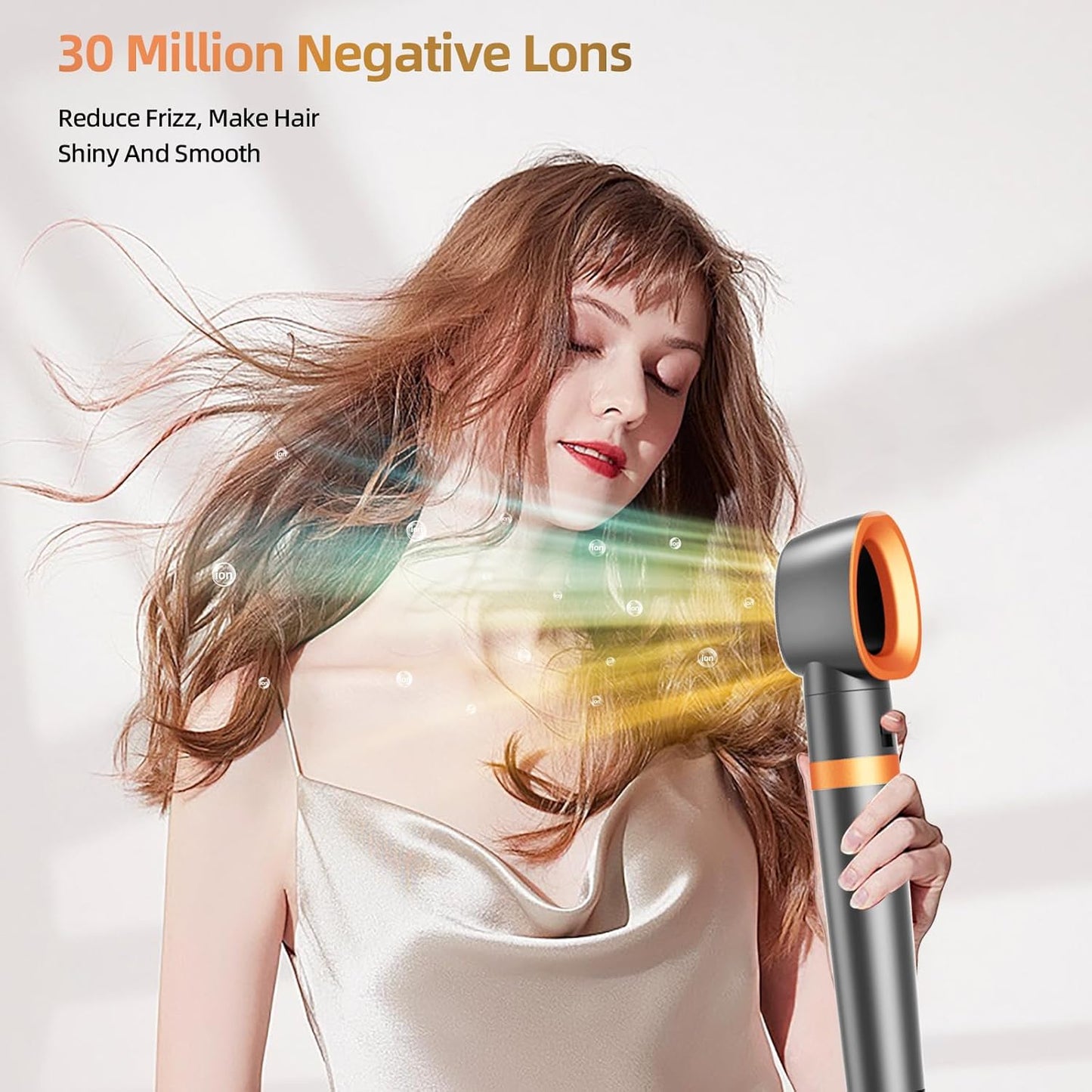 T-GOGO Hair Dryer Brush Professional: 6 in 1 Hot Air Hair Styler & Dryer Set, Powerful Hair Air Curling Iron High-Speed Negative Ionic Blow Dryer, Auto-Wrap, No Heat Damage (Yellow)