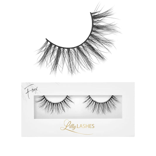 Lilly Lashes Goddess in Lite Faux Mink, Strip Lashes, Natural Lashes, Reusable False Lashes Natural Look, Lash Strips with Luxury Silk Like Fibers, No Lash Glue Included