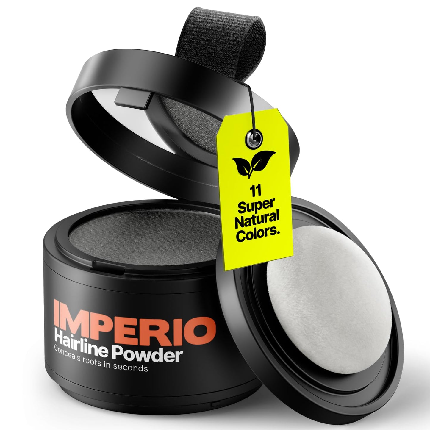 IMPERIO Root Touch Up Hair Powder for Concealing Hair Loss instantly - Hairline Powder for Women & Men - Water resistant Root Cover Up for Thinning Hair in Premium Hairdressing Quality (Dark Gray)