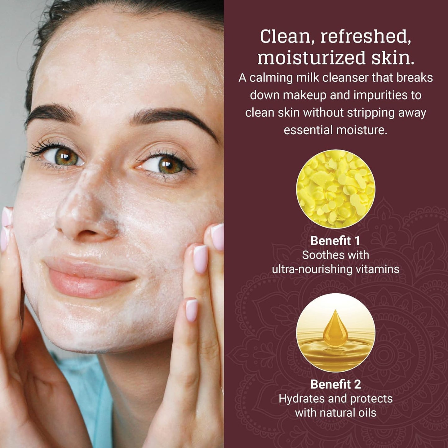 AVYA Hydroveda Essentials Daily Milk Cleanser (8.2oz) - Advanced Ayurvedic Skincare/Removes Makeup and Impurities for Natural Radiance/Ginger Blend Great for Sensitive Skin