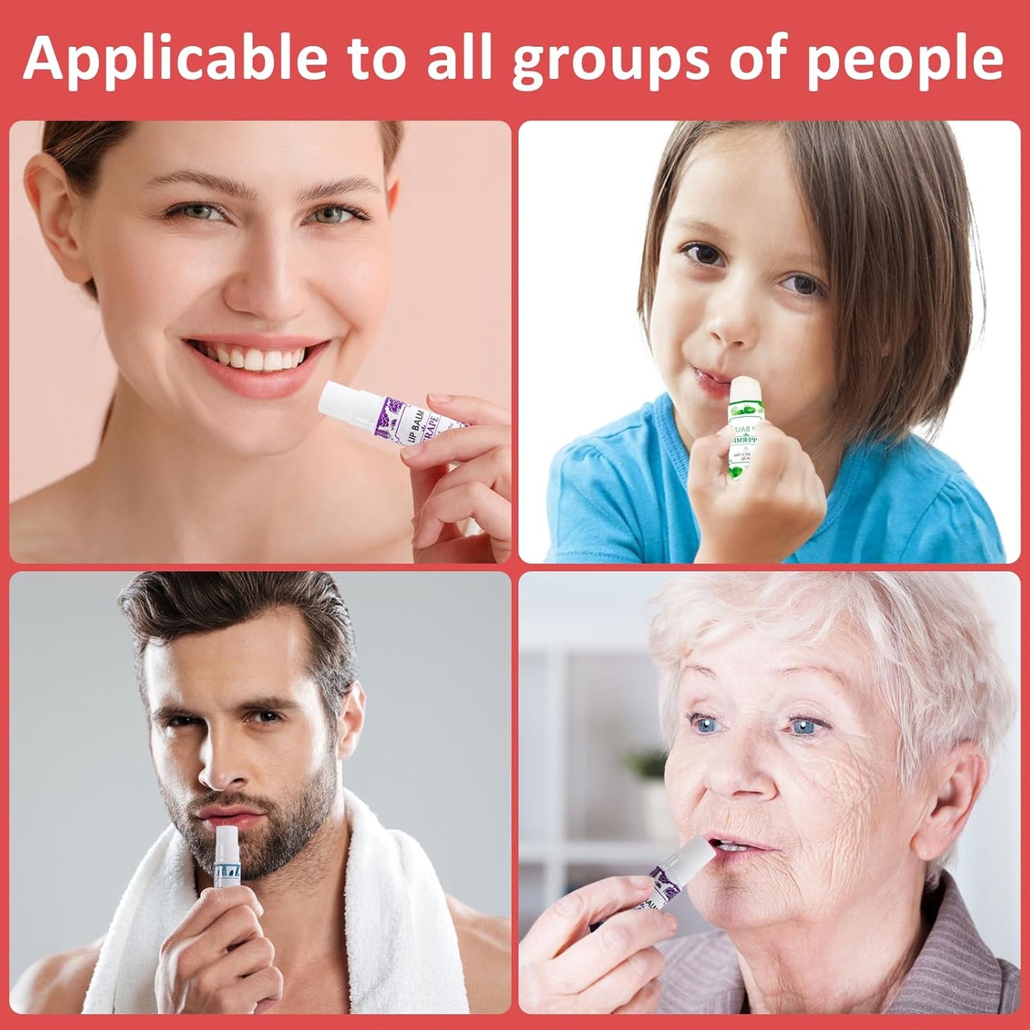 128 Pack Lip Balm, Natural Lip Balm Bulk with Vitamin E and Coconut Oil, Bulk Moisturizing Lip Balms for Dry Lips-16 Flavors