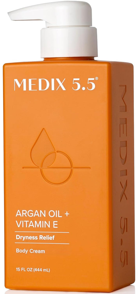 Medix 5.5 Body Cream, Argan Oil + Vitamin E, 15 fl oz (444 ml)