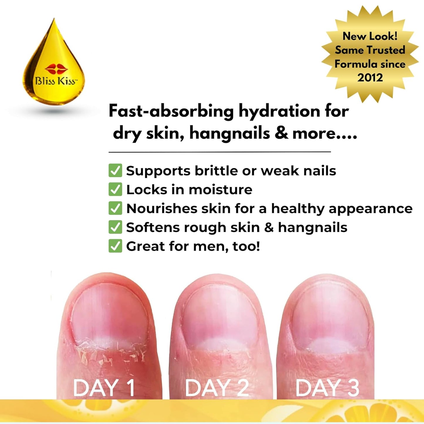 Bliss Kiss Simply Pure Dropper with Refillable Cuticle Squeeze Pen Kit (Crisp, Single Pen)