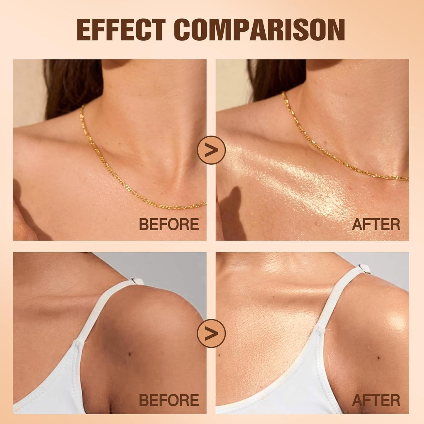 Body Glow Oil, SPF30 Moisturizing Body Oil Shimmer Rose Gold Mica Sunscreen,Coconut Glitter Body Oils for Women Nourishes Dry Skin, Lightweight, Moisturizer and Water Resistant 3.38 fl oz