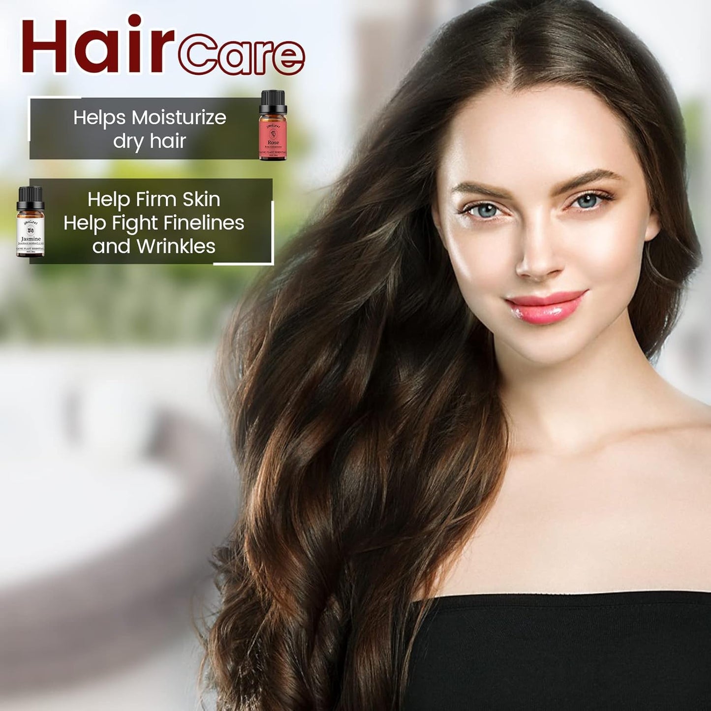 yethious Rose Sandalwood Essential Oil Set 100% Pure Aromatherapy Oils Kit Organic 2 Pack Perfume Oil Set