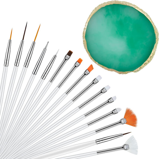 Nail Art Mixing Palette Resin Plate Tray for Mixed Paint Drawing Color Display(Green)