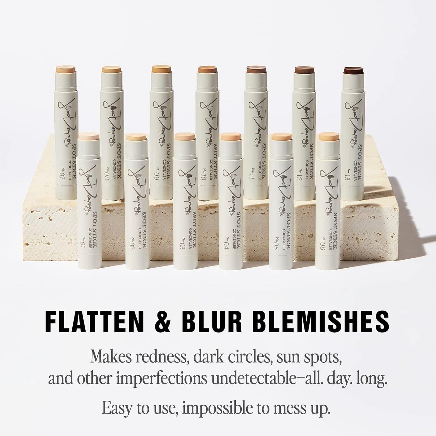 Jillian Dempsey Spot Stick Concealer | Easy Blending Matte Concealer for Blemishes & Uneven Skin Tones | Shade No. 06: Light-Medium with Yellow Undertones