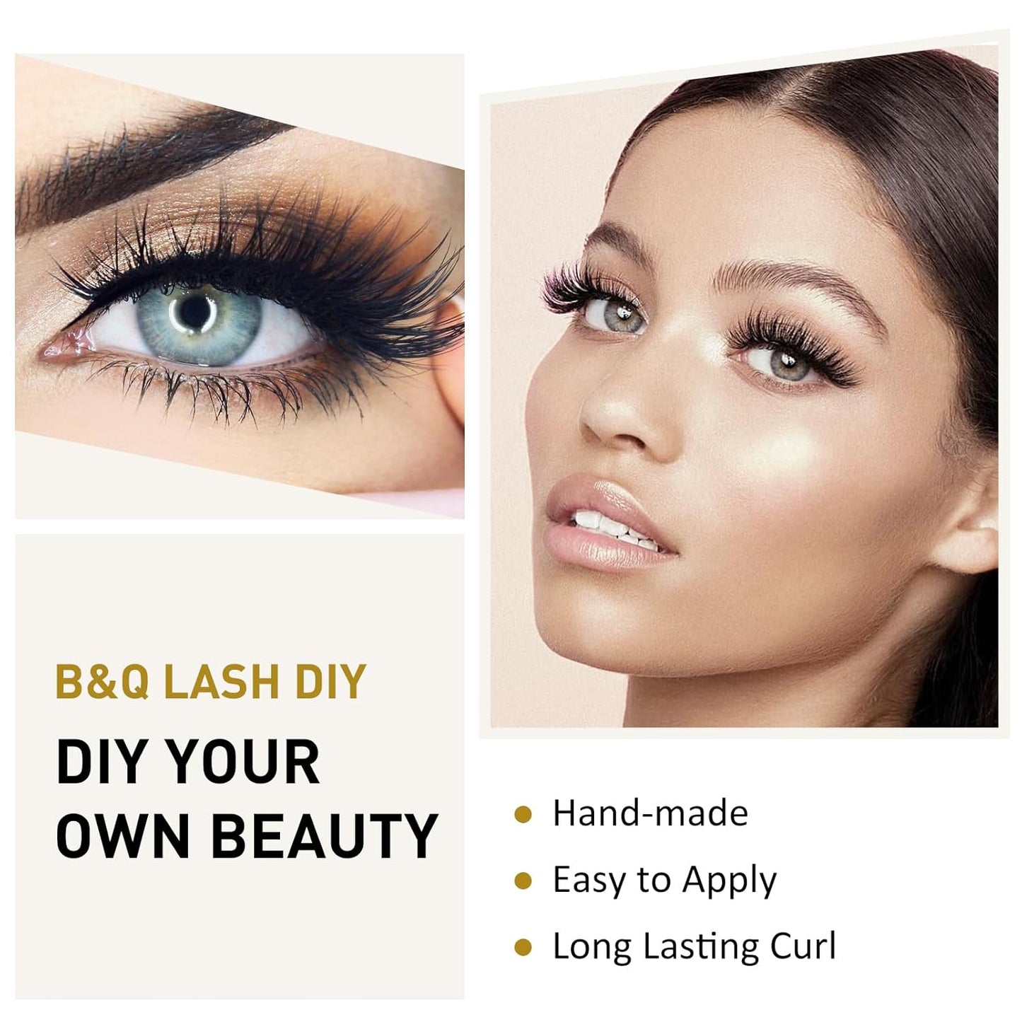 Lash Clusters B01 D Curl 12-18MIX DIY Eyelash Extensions 72 Natural Clusters Lashes B&Qaugen Individual Lashes Eyelash Clusters Extensions Wispy Lashes Cluster DIY at Home (B01-D-12-18MIX)
