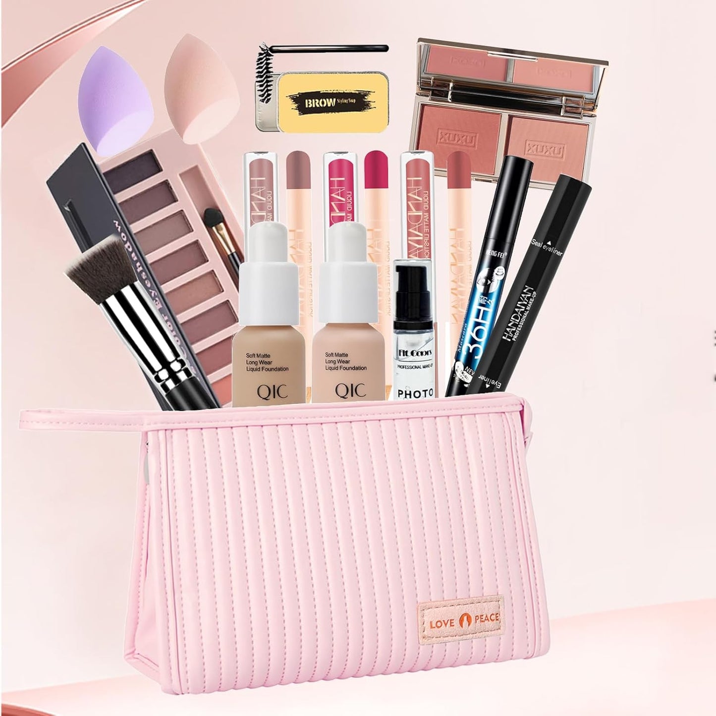 Makeup Kit - Makeup Set for Women - Full Kit Make Up Kits for Girls, Teens, Beginners, with Cosmetic Bag for Travel，Commute，Working