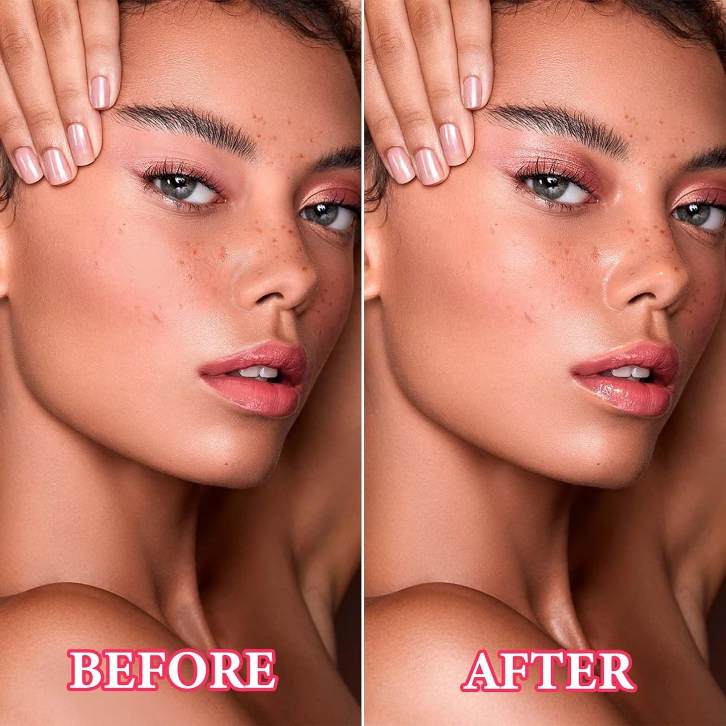 Face Glitter Blush Shimmer Waterproof Highlighter Blusher Powder,Facial Contour Corrector Long Lasting Glitter Illuminator Highlighter Palette Shimmer Highlight Makeup Palette(04#)