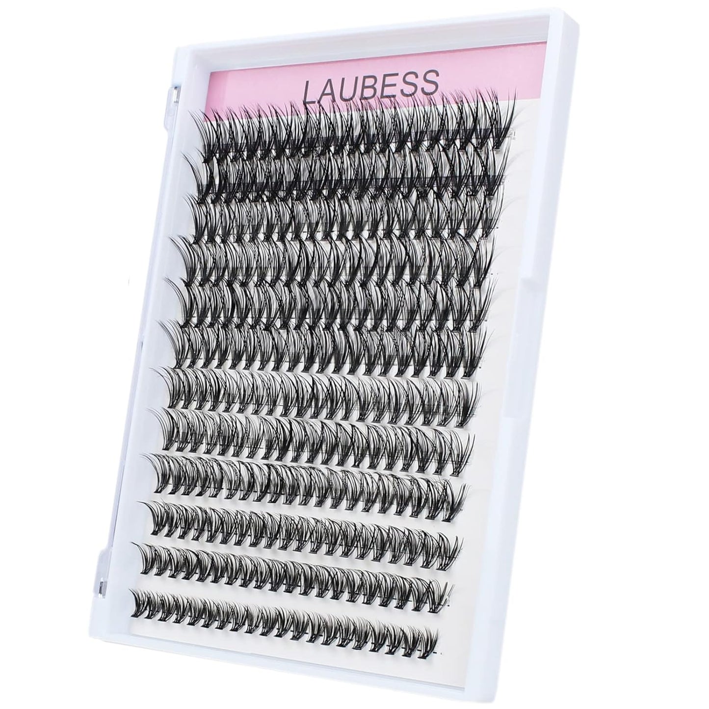 Lash Clusters LAUBESS Individual Lashes Waterproof Eyelash Clusters Mixed Tray Cluster Eyelash Extensions Soft Cluster Lashes for Beginners(30D-0.07D-16)