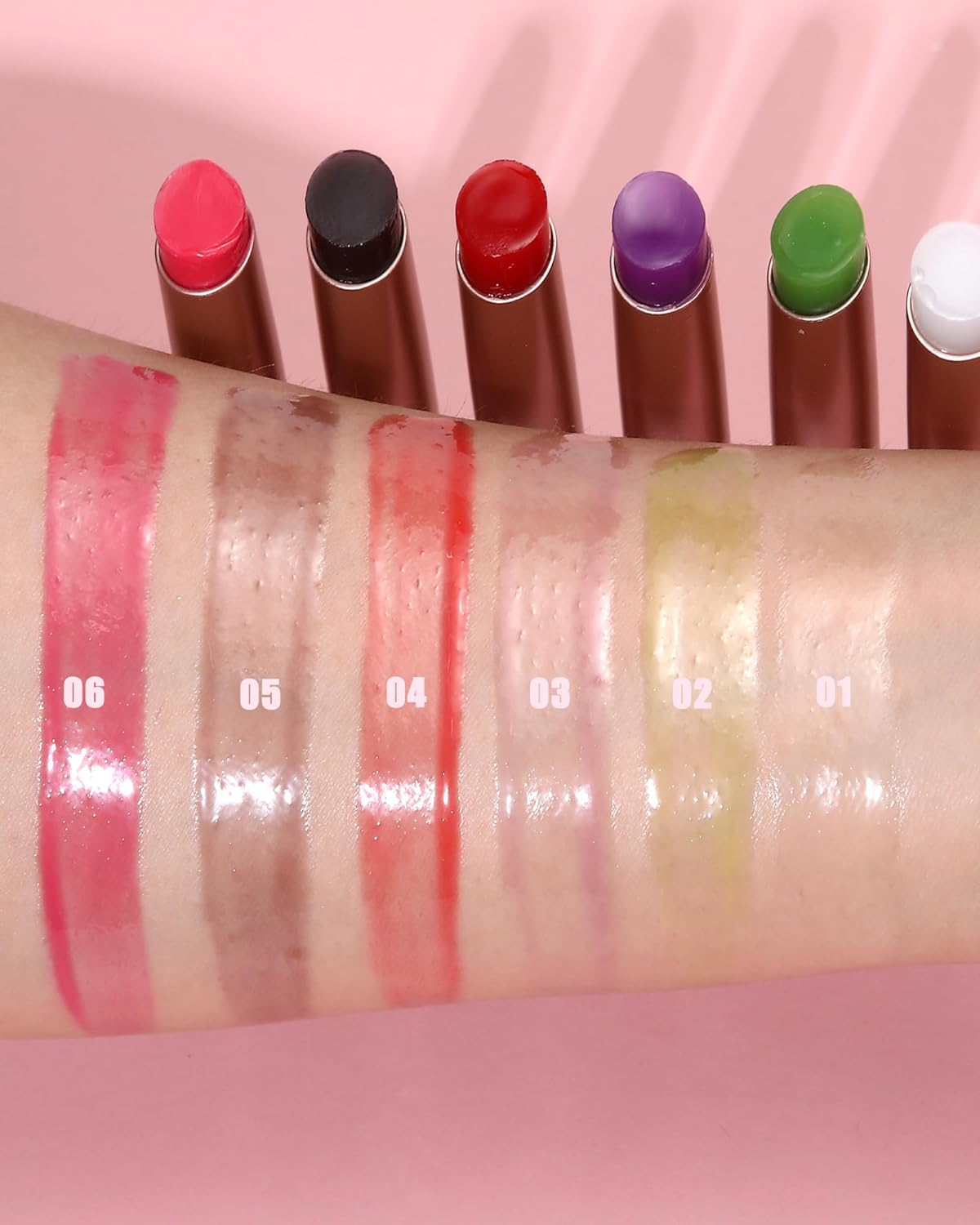 Moisturizing Lip Balm, Nude Sheer Lipstick Hydrating Clear Tinted Lip Gloss, Long Lasting Waterproof Liptint Balm Natural Non-Stick Lips Oil Stain,Glossy Lipcolor Juicy Finish for Dry Cracked Lips-02