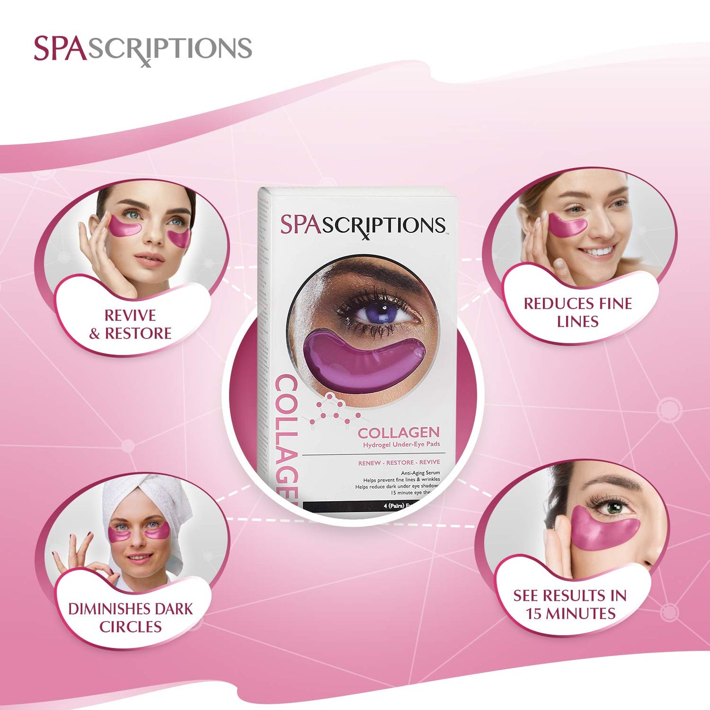 Collagen Hydrogel Under-Eye Pads - 4 Pack