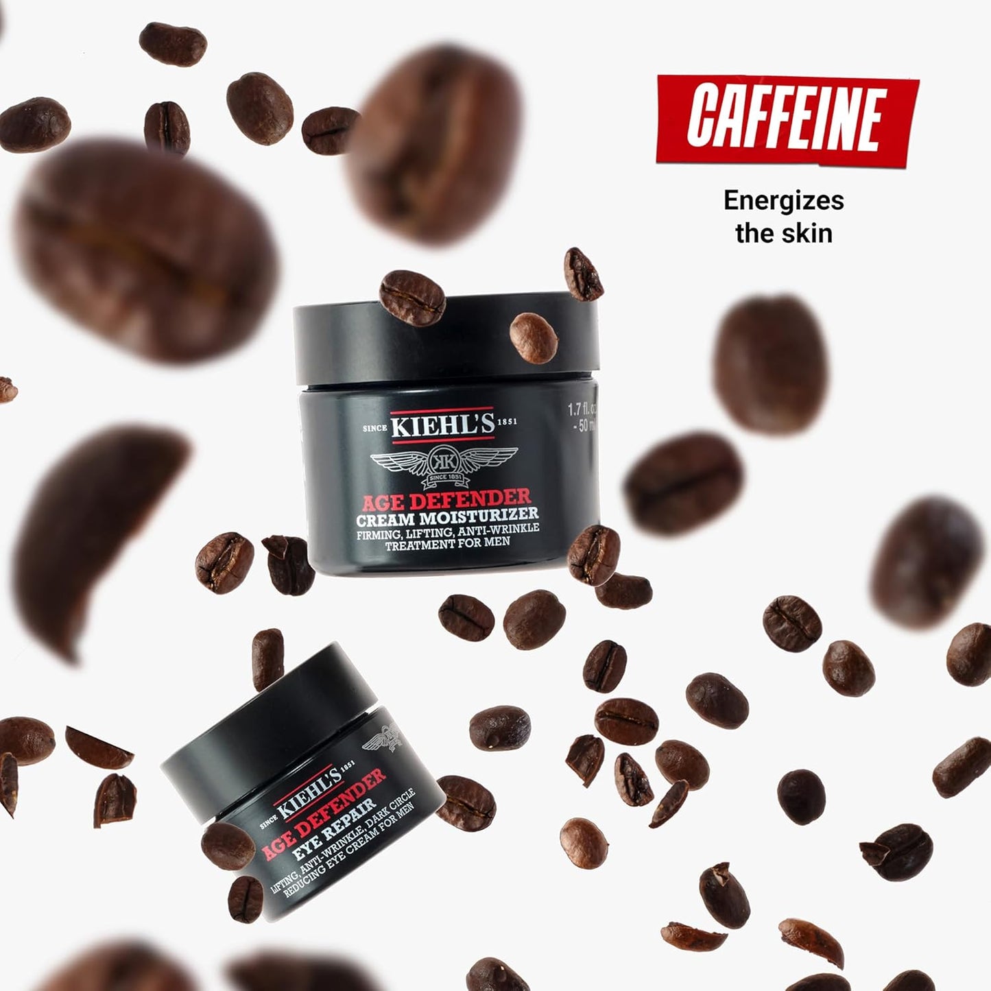 Kiehl's Dad's Age Defenders Skincare Gift Set – 2-Piece Full Size Skincare Set for Men with Firming & Lifting Anti-Aging Moisturizer and Eye Cream for Men, Minimizes Look of Fine Lines and Wrinkles