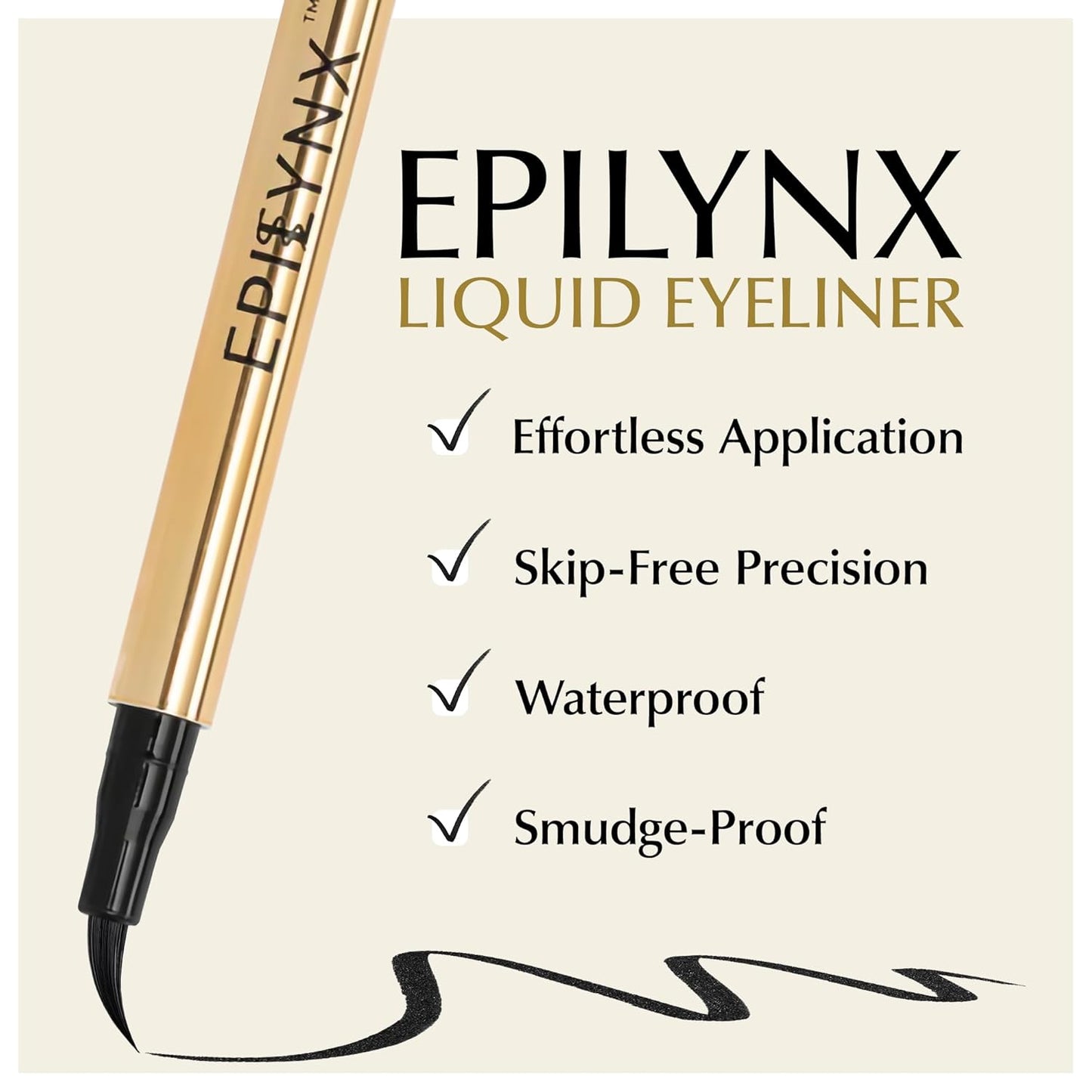 Waterproof Liquid Eyeliner - Smudge-Proof, Long-Lasting Vegan Liquid Eyeliner Pen with Precision Tip for Smooth Application, Gluten-Free, Hypoallergenic Eye Liner - 2mL Black