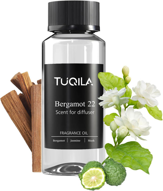 Hotel Bergamot Essential Oil - 120ML Waterless Scent Oil for Cold Air Diffusers, Luxury Aroma Fragrance Oils for Home, Spa & Office-Long Lasting Aromatic Oil for Waterless Diffusers