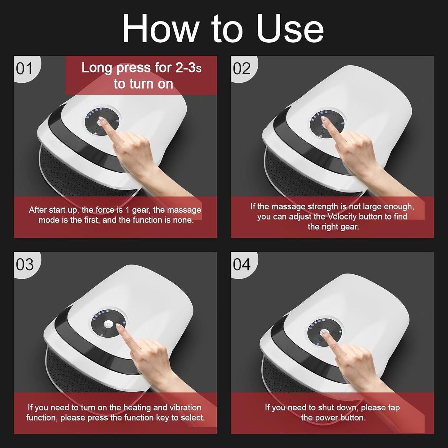 Gifts for Women,White Elephant Gifts for Adults - Hand Massager with Compression & Heating,Birthday Christmas for Men Women,Electric Hand Massager for Arthritis and Carpal Tunnel(White)