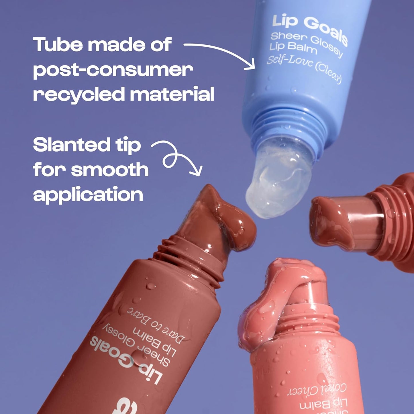 Alleyoop Lip Goals Glossy Lip Balm – Hydrating Tinted Lip-Moisturizer for Women - Vegan LipBalm for Cracked Lips, Moisturizing LipGloss Balm - Lips Treatment & Hydration Care, (Sheer Rosy Brown)